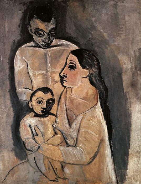 1906 Homme, femme, et enfant. JPG, Пабло Пикассо (1881-1973) Период: 1889-1907