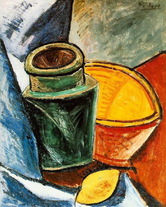 1907 Cruche, bol et citron, Пабло Пикассо (1881-1973) Период: 1889-1907