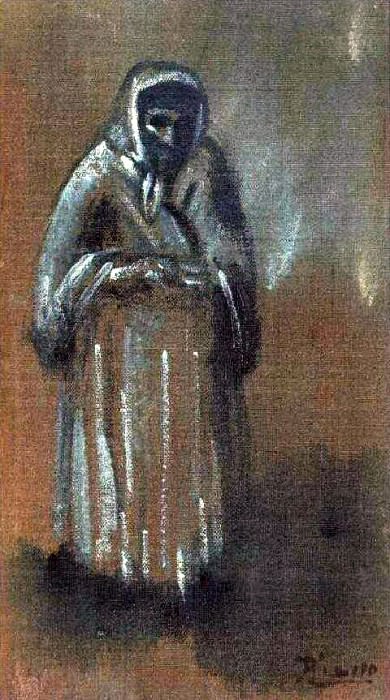 1903 La vieille, Пабло Пикассо (1881-1973) Период: 1889-1907