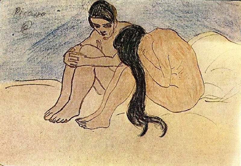 1902 Homme et femme, Пабло Пикассо (1881-1973) Период: 1889-1907