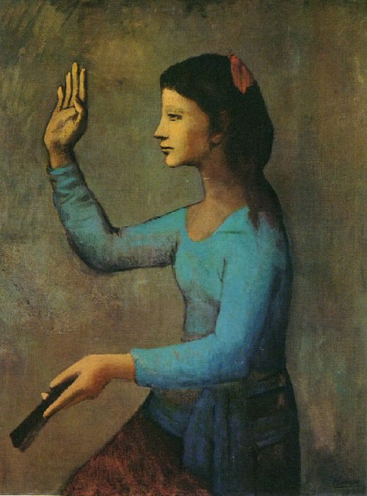 1905 Femme Е lВventail, Пабло Пикассо (1881-1973) Период: 1889-1907