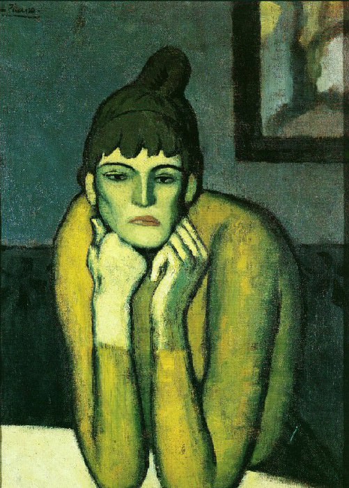 1901 La femme au chignon, Pablo Picasso (1881-1973) Period of creation: 1889-1907