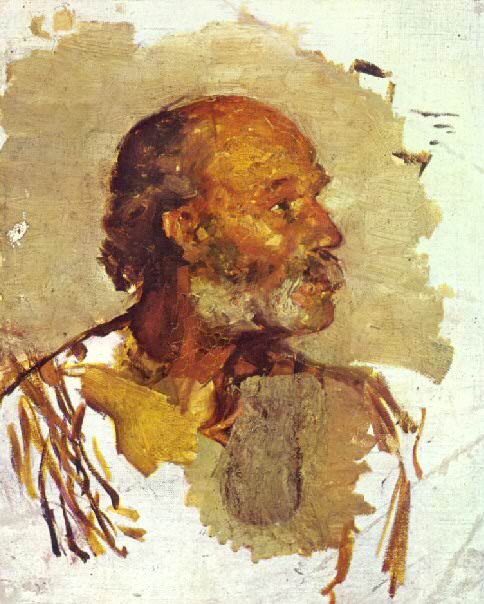 1895 TИte dun homme chauve, Пабло Пикассо (1881-1973) Период: 1889-1907