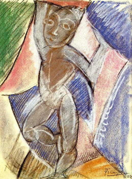 1907 Jeune garЗon nu , Пабло Пикассо (1881-1973) Период: 1889-1907