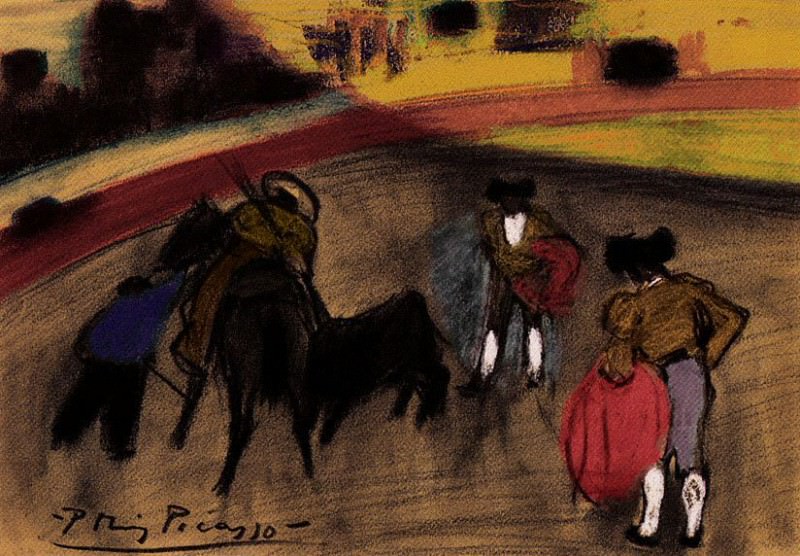 1900 Courses de taureaux 3, Пабло Пикассо (1881-1973) Период: 1889-1907