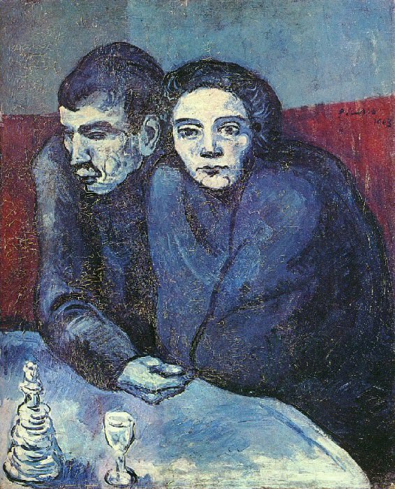 1903 Couple dans un cafВ, Пабло Пикассо (1881-1973) Период: 1889-1907