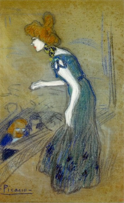 1901 La diseuse, Пабло Пикассо (1881-1973) Период: 1889-1907