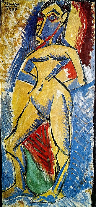 1907 Femme nue en pied, Пабло Пикассо (1881-1973) Период: 1889-1907