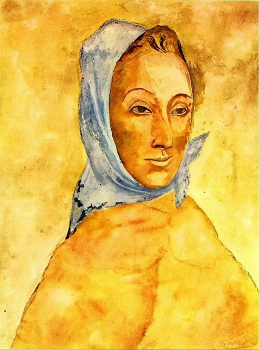 1906 Portrait de Fernande Olivier au foulard, Pablo Picasso (1881-1973) Period of creation: 1889-1907