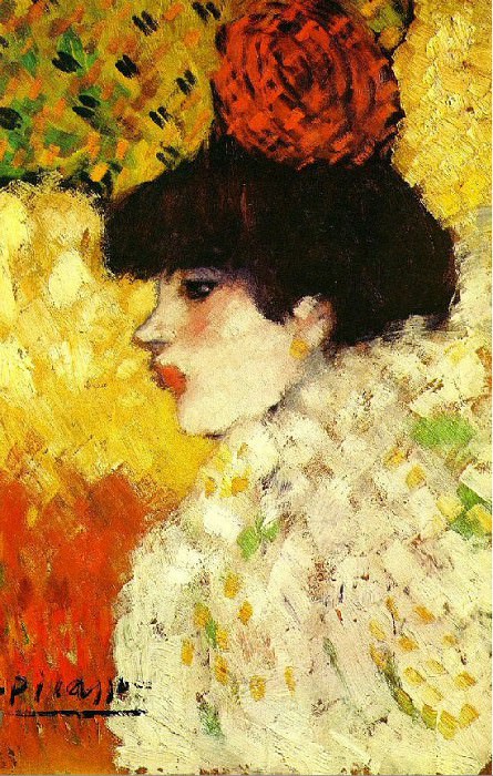 1901 Profil dune jeune femme , Пабло Пикассо (1881-1973) Период: 1889-1907