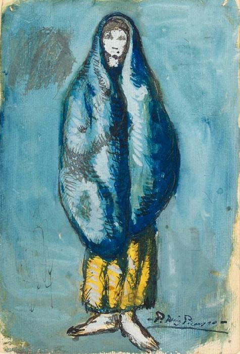 1900 La vieille mendiante, Пабло Пикассо (1881-1973) Период: 1889-1907