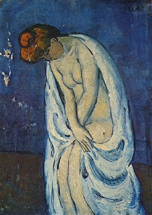 1901 Femme sortant du bain, Пабло Пикассо (1881-1973) Период: 1889-1907