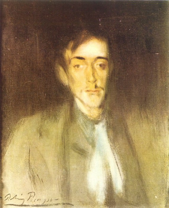 1899 Portrait dAngel F de Soto, Пабло Пикассо (1881-1973) Период: 1889-1907