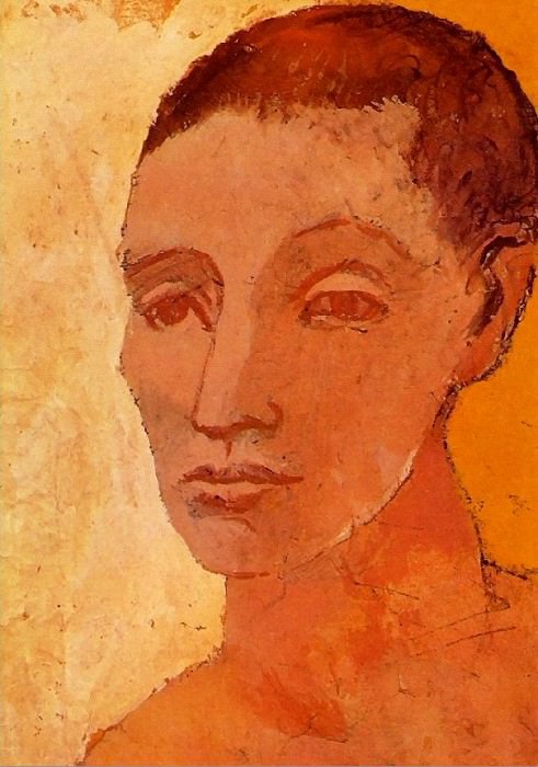 1906 TИte de jeune homme2, Пабло Пикассо (1881-1973) Период: 1889-1907