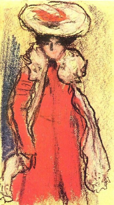 1900 Parisienne, Пабло Пикассо (1881-1973) Период: 1889-1907
