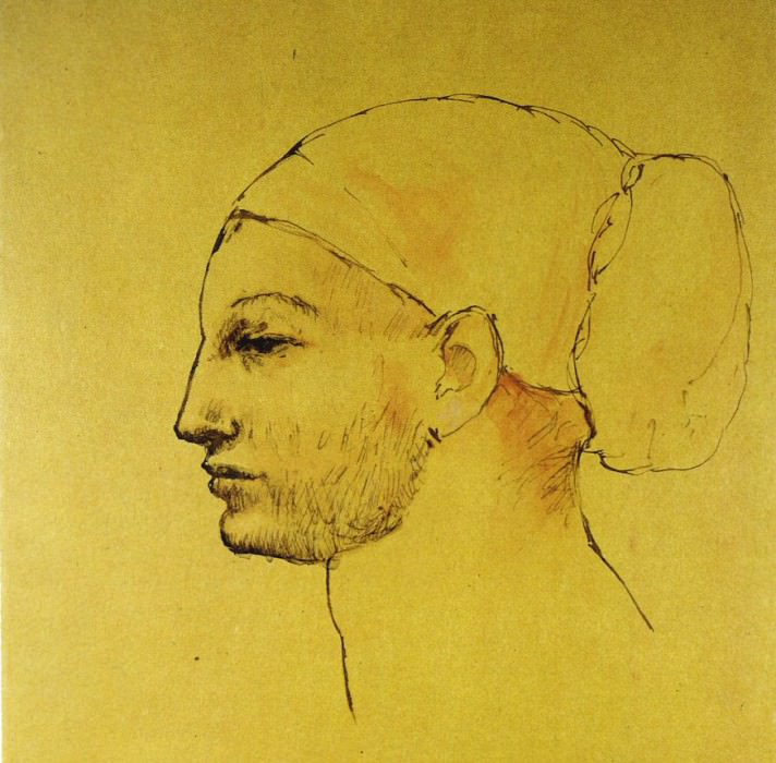 1906 TИte de femme au chignon – Profil, Пабло Пикассо (1881-1973) Период: 1889-1907
