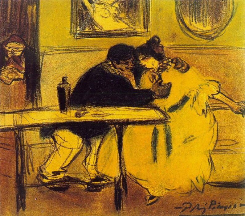 1899 Le divan, Пабло Пикассо (1881-1973) Период: 1889-1907