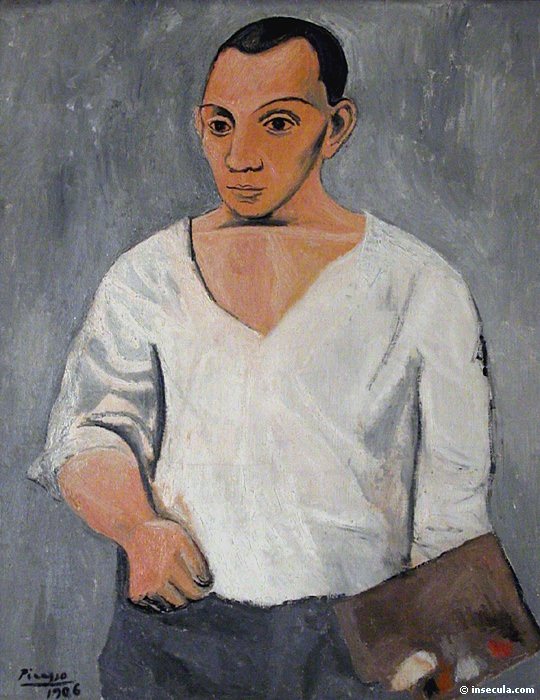 1906 Autoportrait Е la palette, Пабло Пикассо (1881-1973) Период: 1889-1907