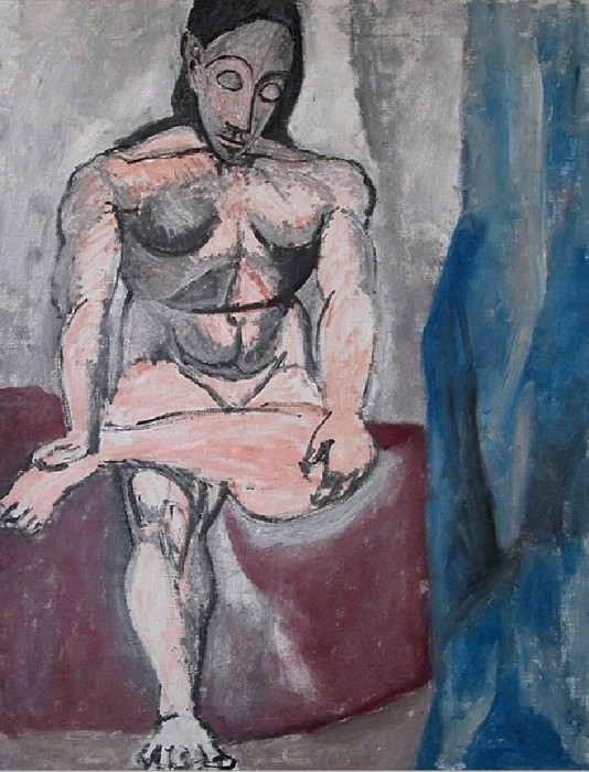 1907 Nu assis2, Пабло Пикассо (1881-1973) Период: 1889-1907