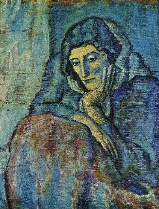 1902 Femme en bleu, Пабло Пикассо (1881-1973) Период: 1889-1907