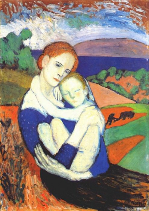 1901 MКre et son enfant, Пабло Пикассо (1881-1973) Период: 1889-1907