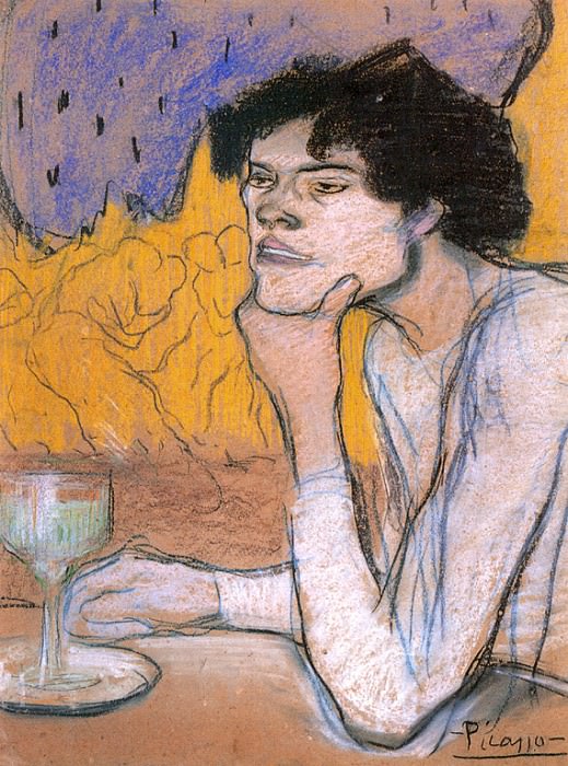 1901 Absinthe , Пабло Пикассо (1881-1973) Период: 1889-1907