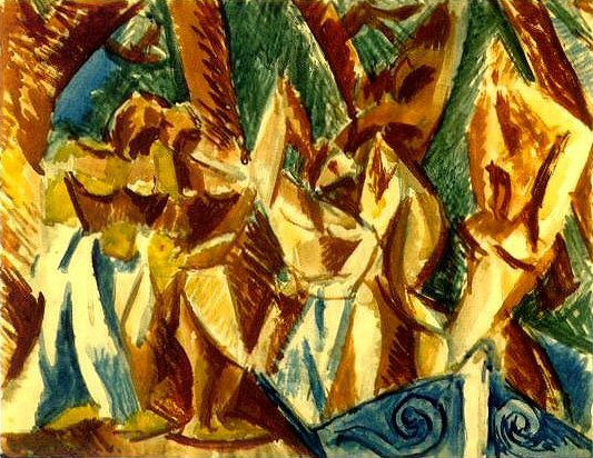 1907 Cinq femmes2, Пабло Пикассо (1881-1973) Период: 1889-1907