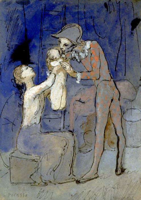 1905 Famille darlequin, Пабло Пикассо (1881-1973) Период: 1889-1907
