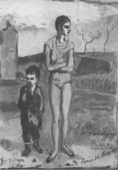 1905 Jeune acrobat et enfant, Пабло Пикассо (1881-1973) Период: 1889-1907