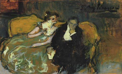 1901 La conversation, Пабло Пикассо (1881-1973) Период: 1889-1907