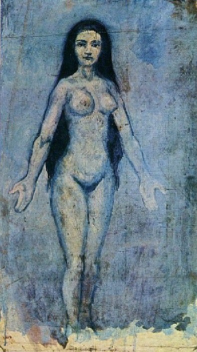 1902 Femme nue aux cheveux longs, Пабло Пикассо (1881-1973) Период: 1889-1907