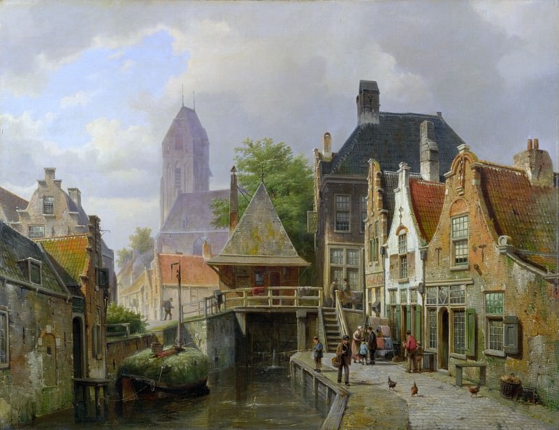 Willem Koekkoek – View of Oudewater, Part 6 National Gallery UK