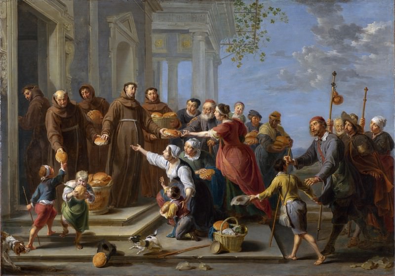 Willem van Herp the Elder – Saint Anthony of Padua distributing Bread, Part 6 National Gallery UK