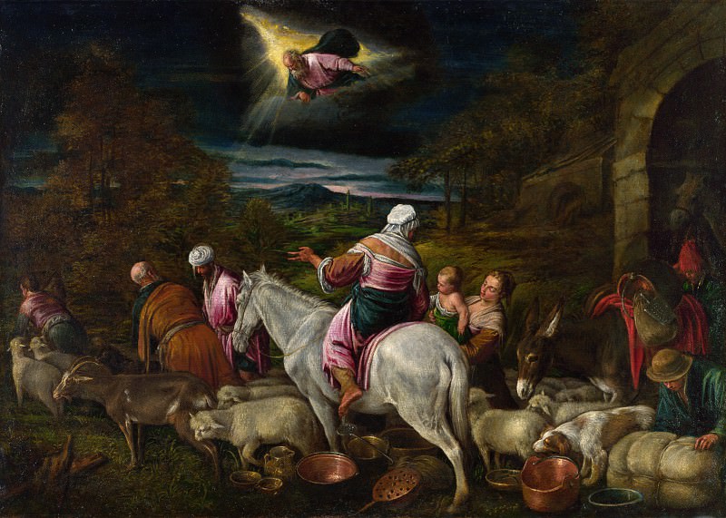 Workshop or imitator of Jacopo Bassano – The Departure of Abraham, Part 6 National Gallery UK
