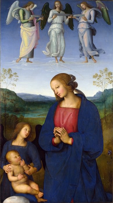 Пьетро Перуджино – Мадонна с Младенцем и ангелом , Часть 6 Национальная галерея