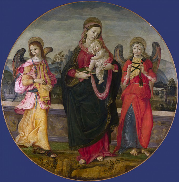 Workshop of Raffaellino del Garbo – The Virgin and Child with Two Angels, Part 6 National Gallery UK