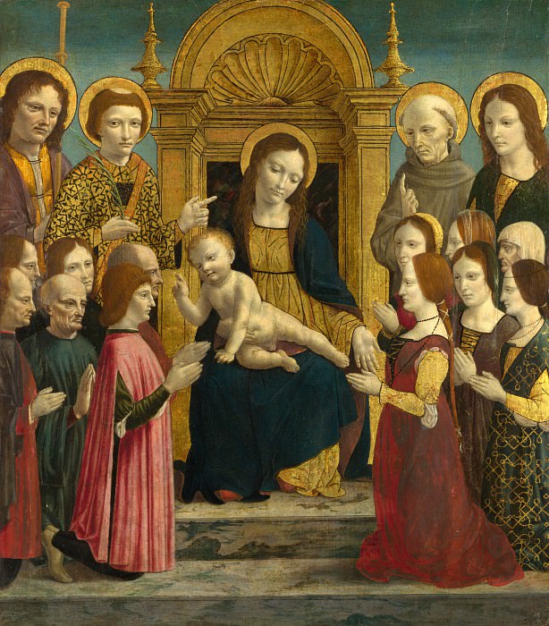 Мастер Пала Сфорцеска – Мадонна с Младенцем со святыми и донаторами, Часть 6 Национальная галерея