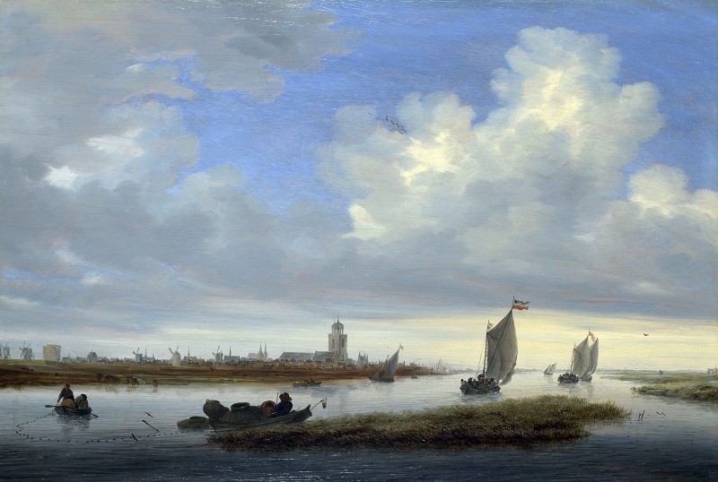 Salomon van Ruysdael – A View of Deventer seen from the North-West, Part 6 National Gallery UK