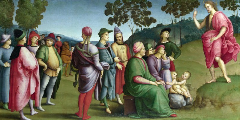 Рафаэль – Проповедь Иоанна Крестителя , Часть 6 Национальная галерея