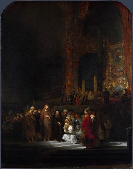 Рембрант – Женщина, обвиняемая в прелюбодеянии, Часть 6 Национальная галерея