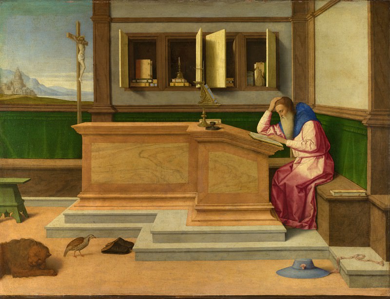 Vincenzo Catena – Saint Jerome in his Study, Part 6 National Gallery UK