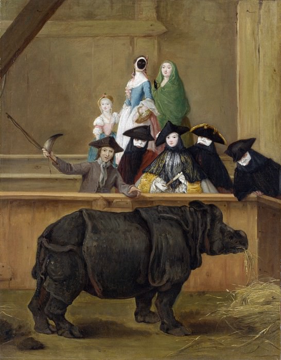 Pietro Longhi – Exhibition of a Rhinoceros at Venice, Part 6 National Gallery UK
