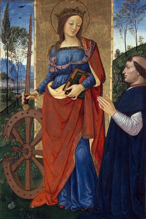 Pintoricchio – Saint Catherine of Alexandria with a Donor, Part 6 National Gallery UK