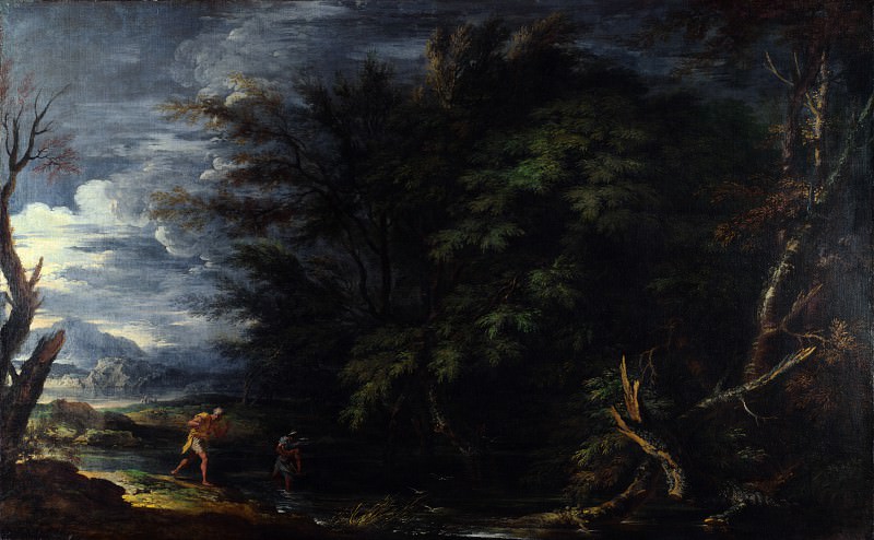 Salvator Rosa – Landscape with Mercury and the Dishonest Woodman, Part 6 National Gallery UK