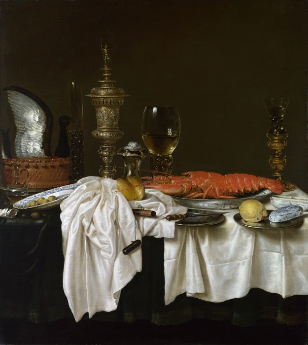 Willem Claesz. Heda – Still Life with a Lobster, Part 6 National Gallery UK