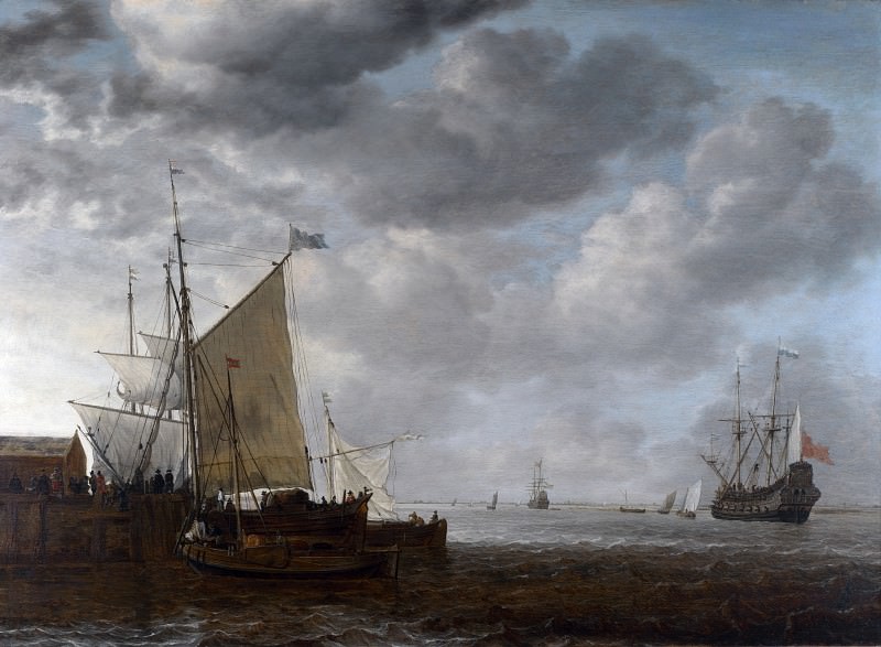 Simon de Vlieger – A View of an Estuary, Part 6 National Gallery UK