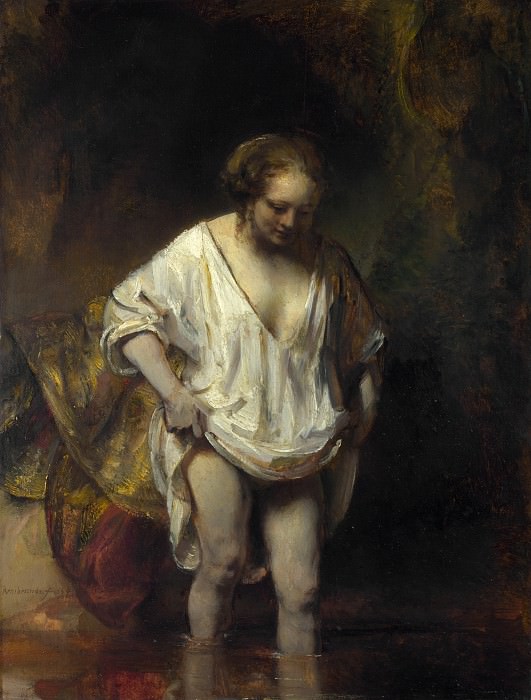 Rembrandt – A Woman bathing in a Stream , Part 6 National Gallery UK