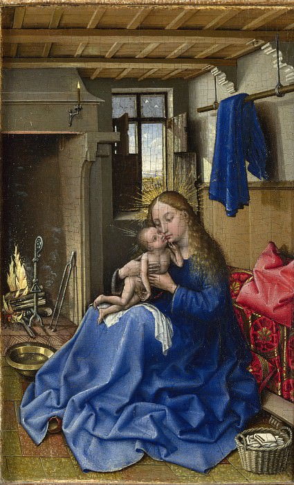 Workshop of Robert Campin – The Virgin and Child in an Interior, Part 6 National Gallery UK