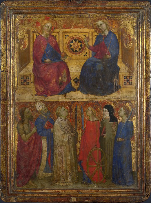 Style of Giovanni da Milano – Christ and the Virgin with Saints, Part 6 National Gallery UK