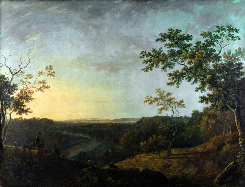 Richard Wilson – The Valley of the Dee, with Chester in the Distance, Part 6 National Gallery UK
